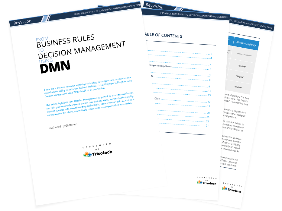 From Business Rules to Decision Management using DMN