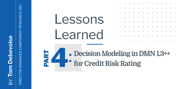 Decision Modeling in DMN 1.3++ for Credit Risk Rating