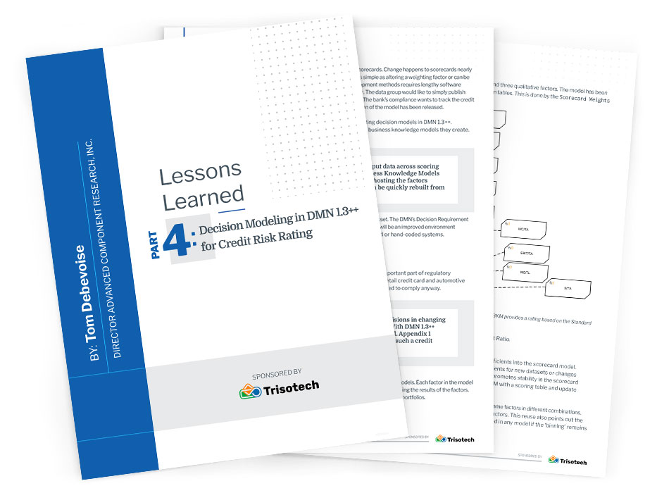 Lessons Learned - Part 4: Decision Modeling in DMN 1.3++ for Credit Risk Rating