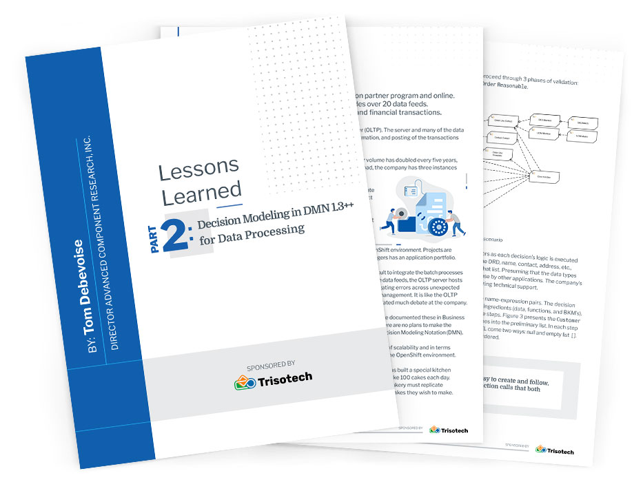 Lessons Learned - Part 2: Decision Modeling in DMN 1.3++ for Data Processing